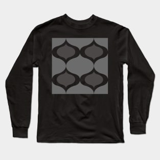 Abstract pattern in white and grey tones Long Sleeve T-Shirt